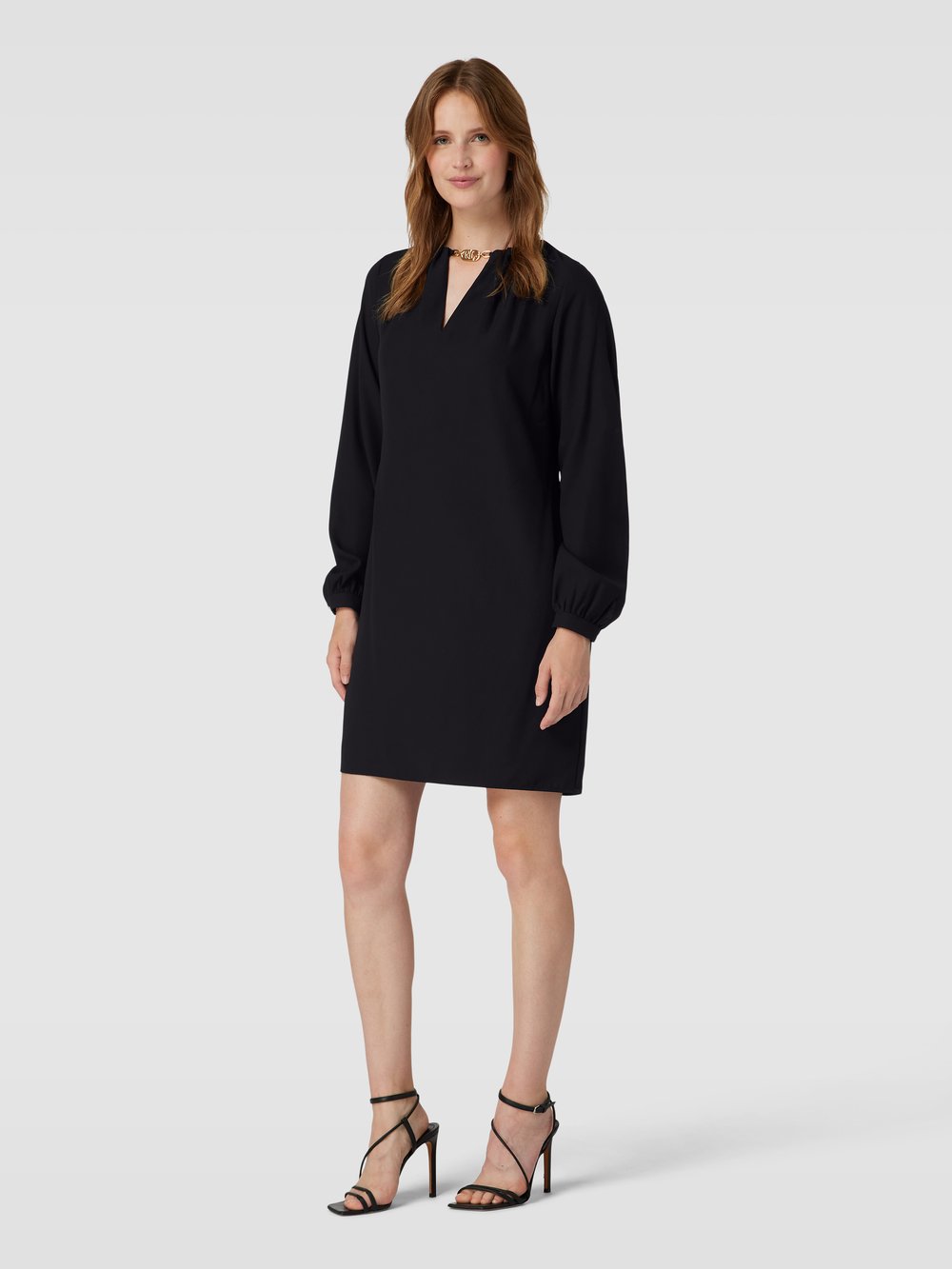 

Мини-платье с аппликацией-лейблом, модель «BOTLEY» Lauren Ralph Lauren, черный