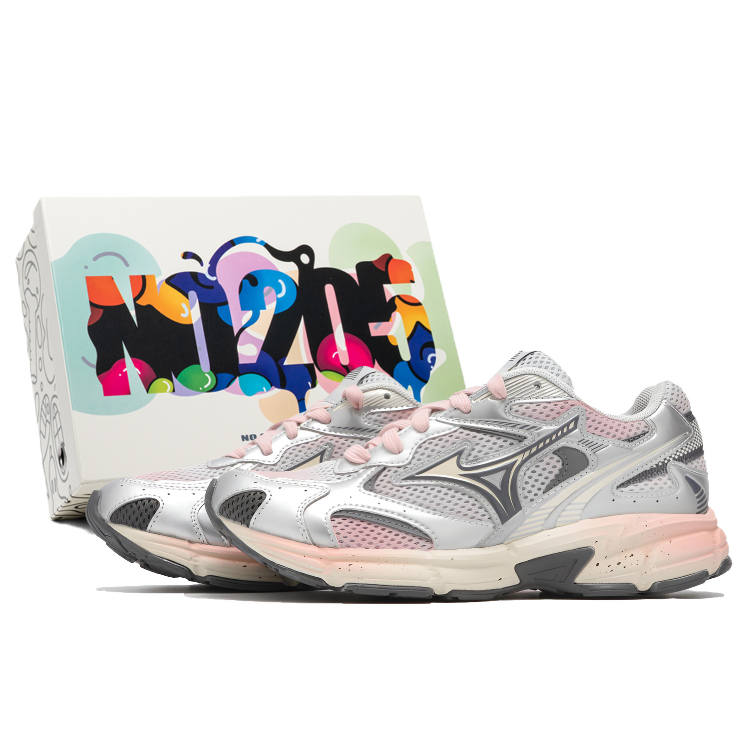 

Speed 2K амортизирующие кроссовки low top unisex Mizuno, серебристо-розовый