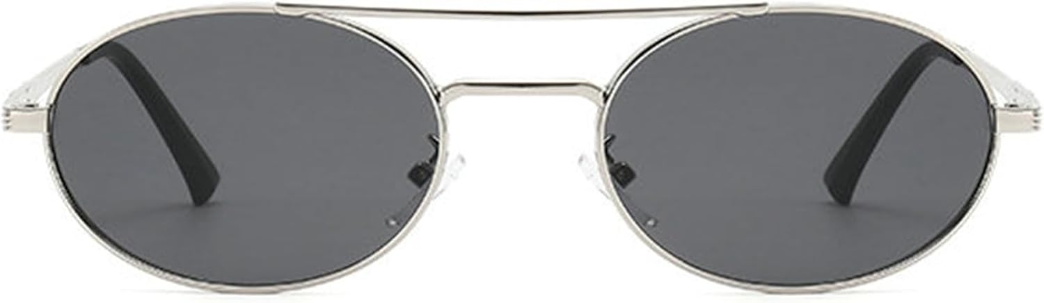 

Хелена Сексуальные маленькие овальные женские солнцезащитные очки с двойной оправой, дизайнерские модные роскошные очки в металлической оправе, круглые панк-солнцезащитные очки helena, C5