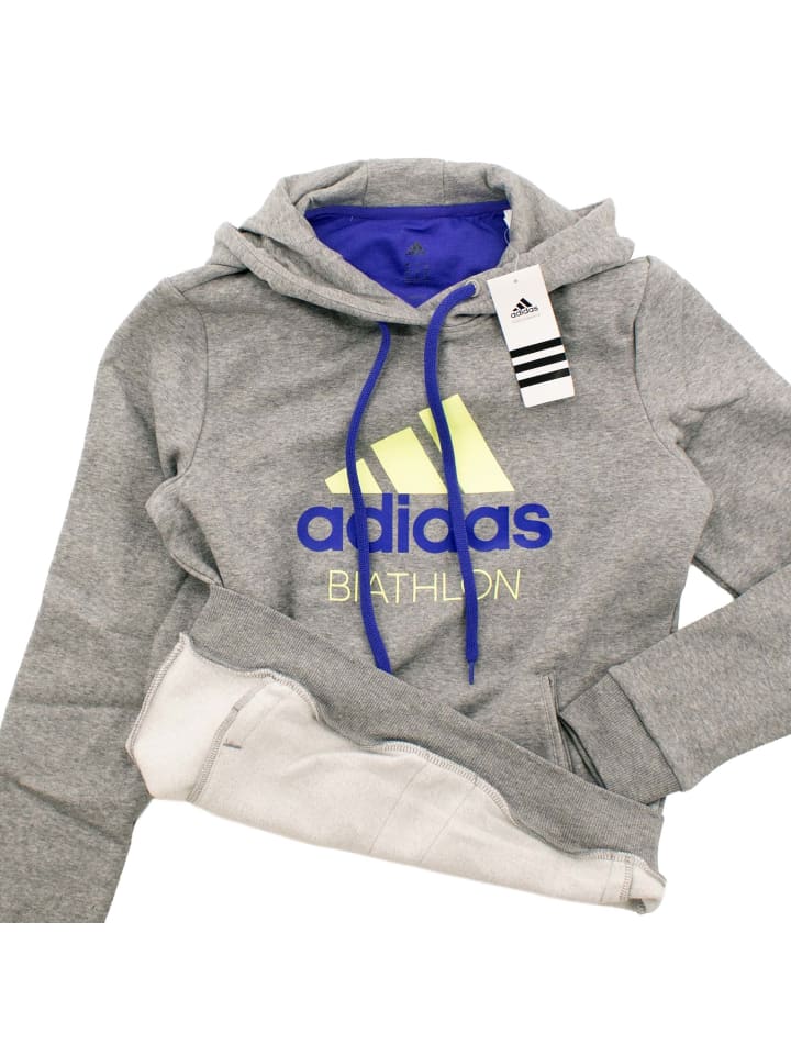Толстовка с принтом Биатлон серого цвета adidas — фото 2