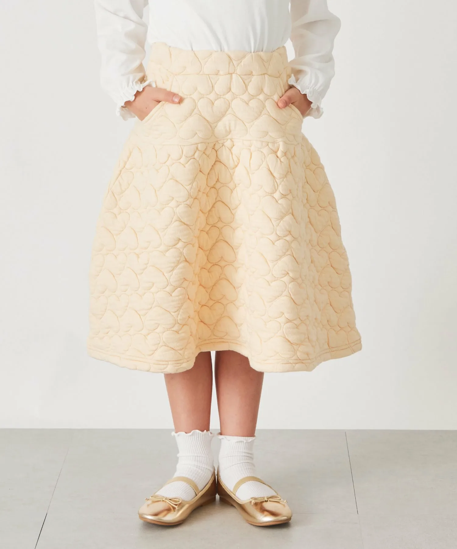 Вязаная стеганая юбка Ever Closet, beige