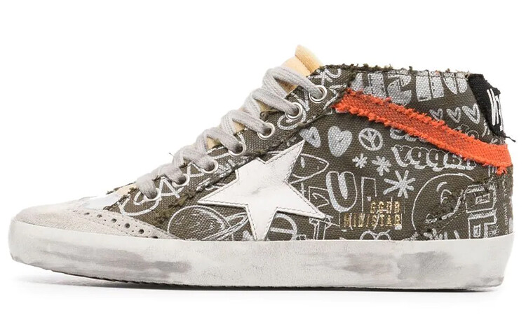 

Высокие женские кеды Golden Goose с принтом, разноцветный