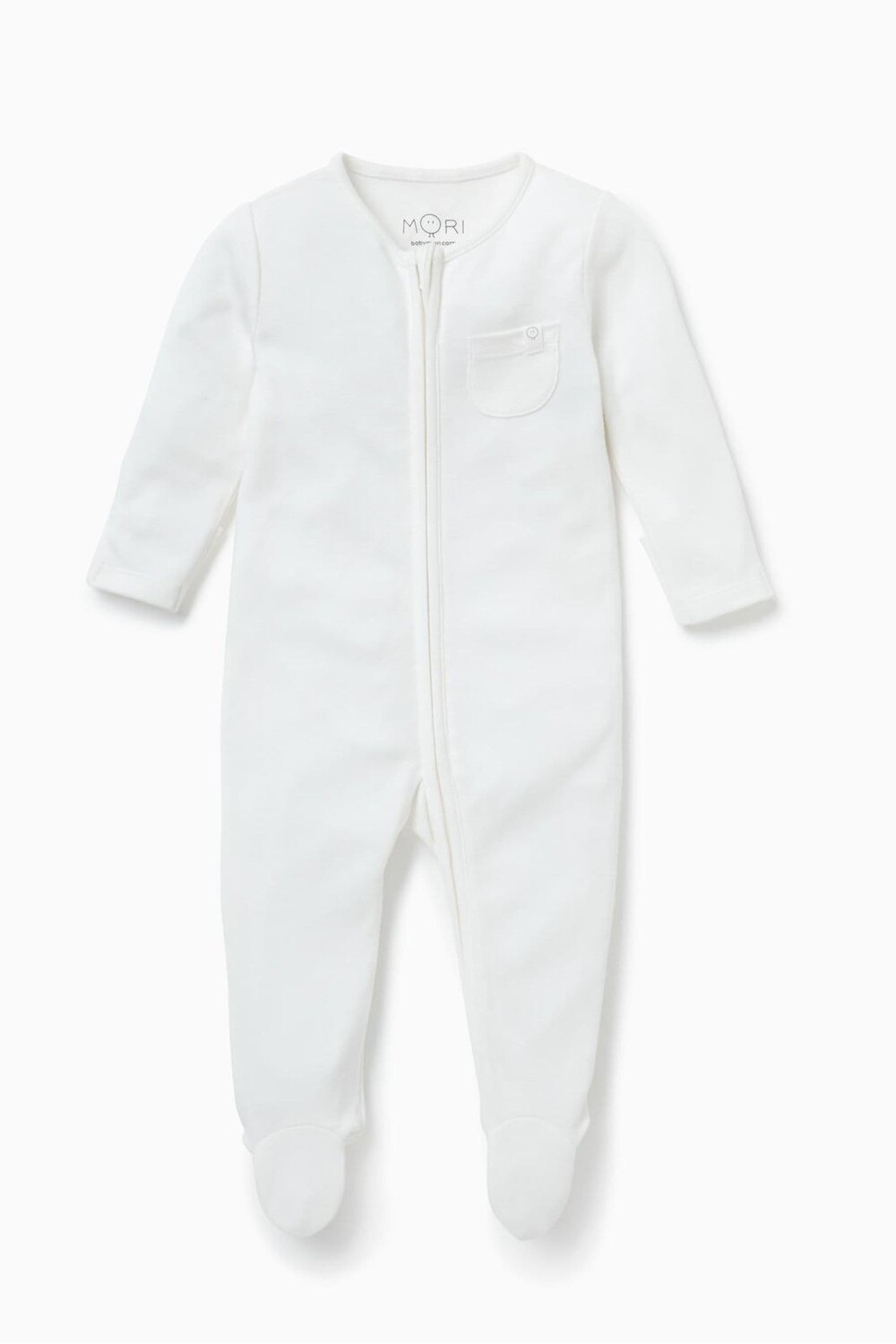 Спальный мешок Clever Zip Up из органического хлопка Mori, белый — фото 2