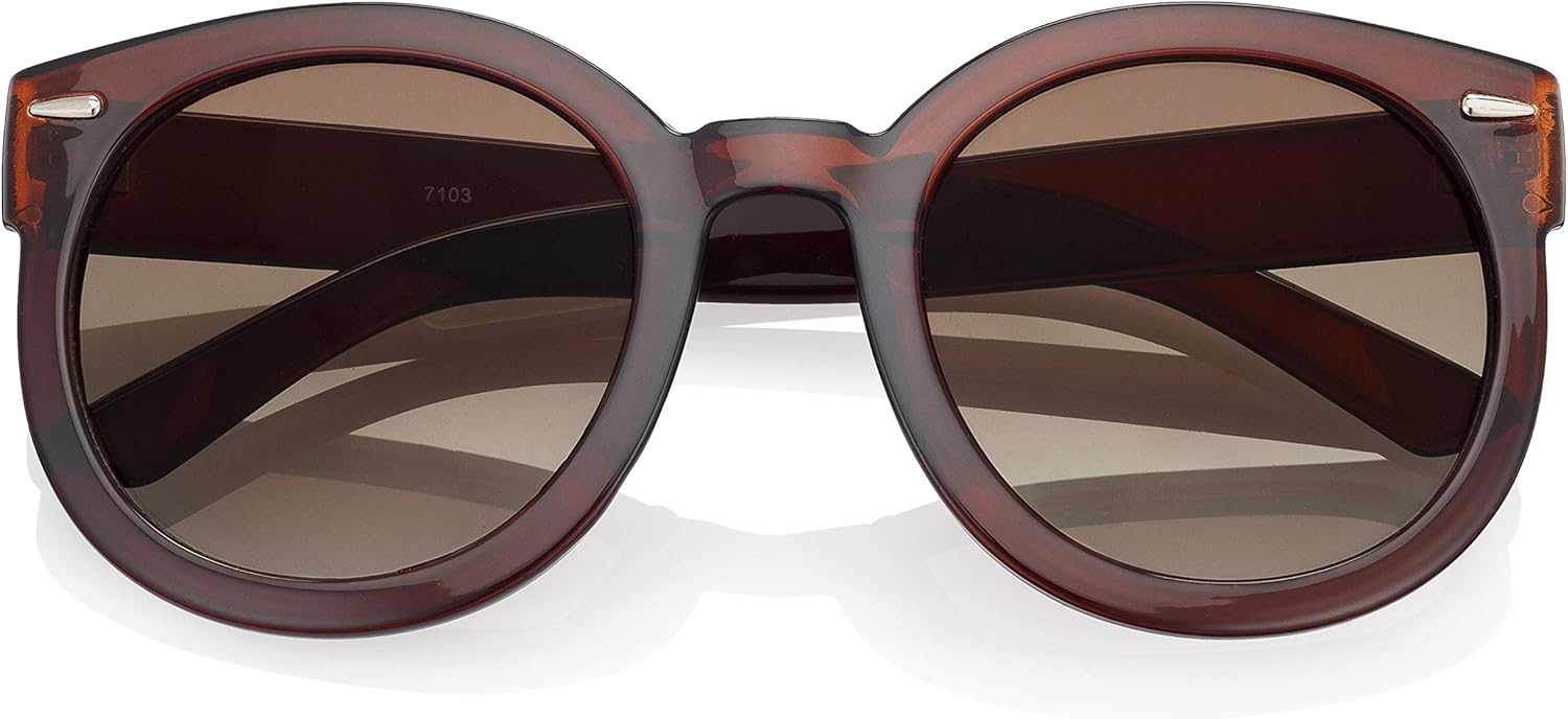 

Солнцезащитные очки grinderPUNCH круглой формы с поляризацией | Модные солнцезащитные очки большого размера для женщин и мужчин | Ретро круглые солнцезащитные очки с поляризацией, Brown