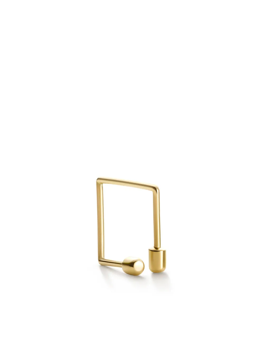 

Серьга Twist Square 01 из желтого золота Shihara, золотой