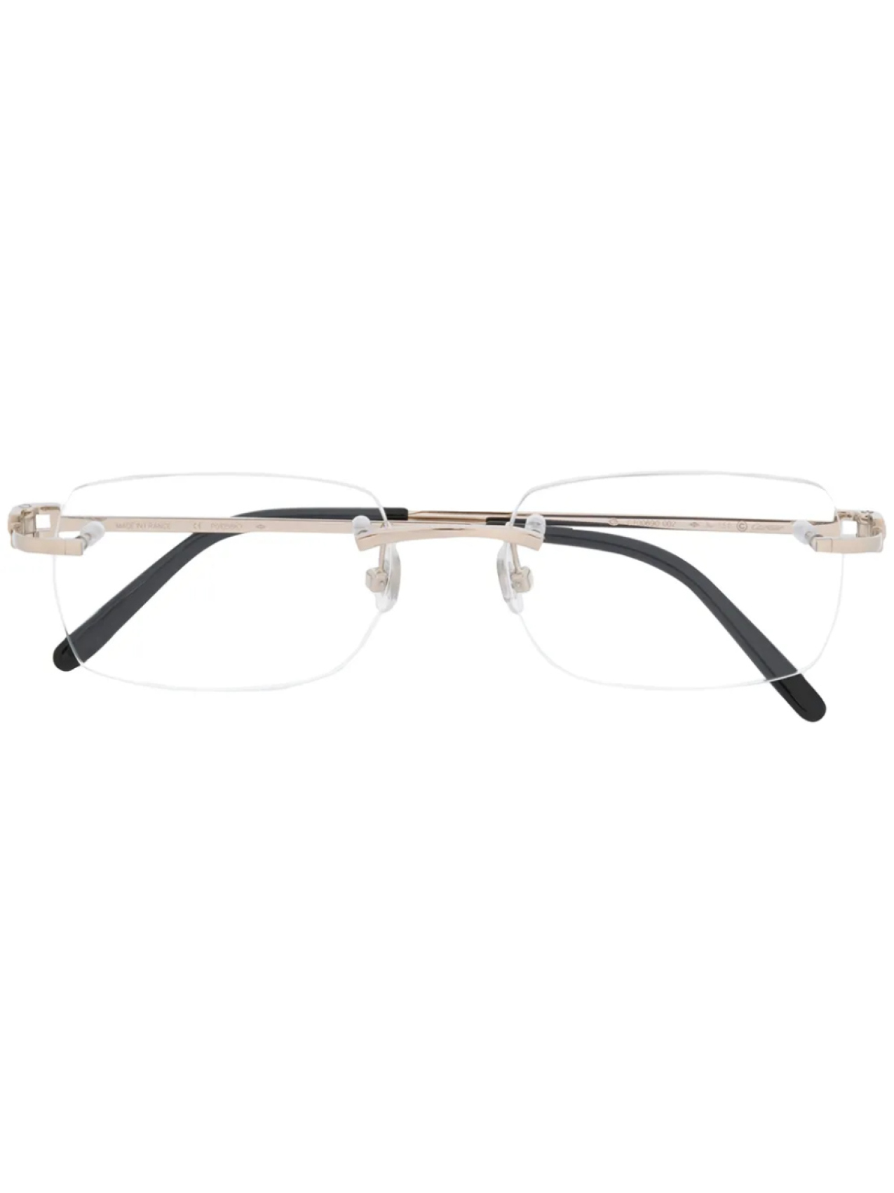 

Очки в прямоугольной оправе Cartier Eyewear, серебряный