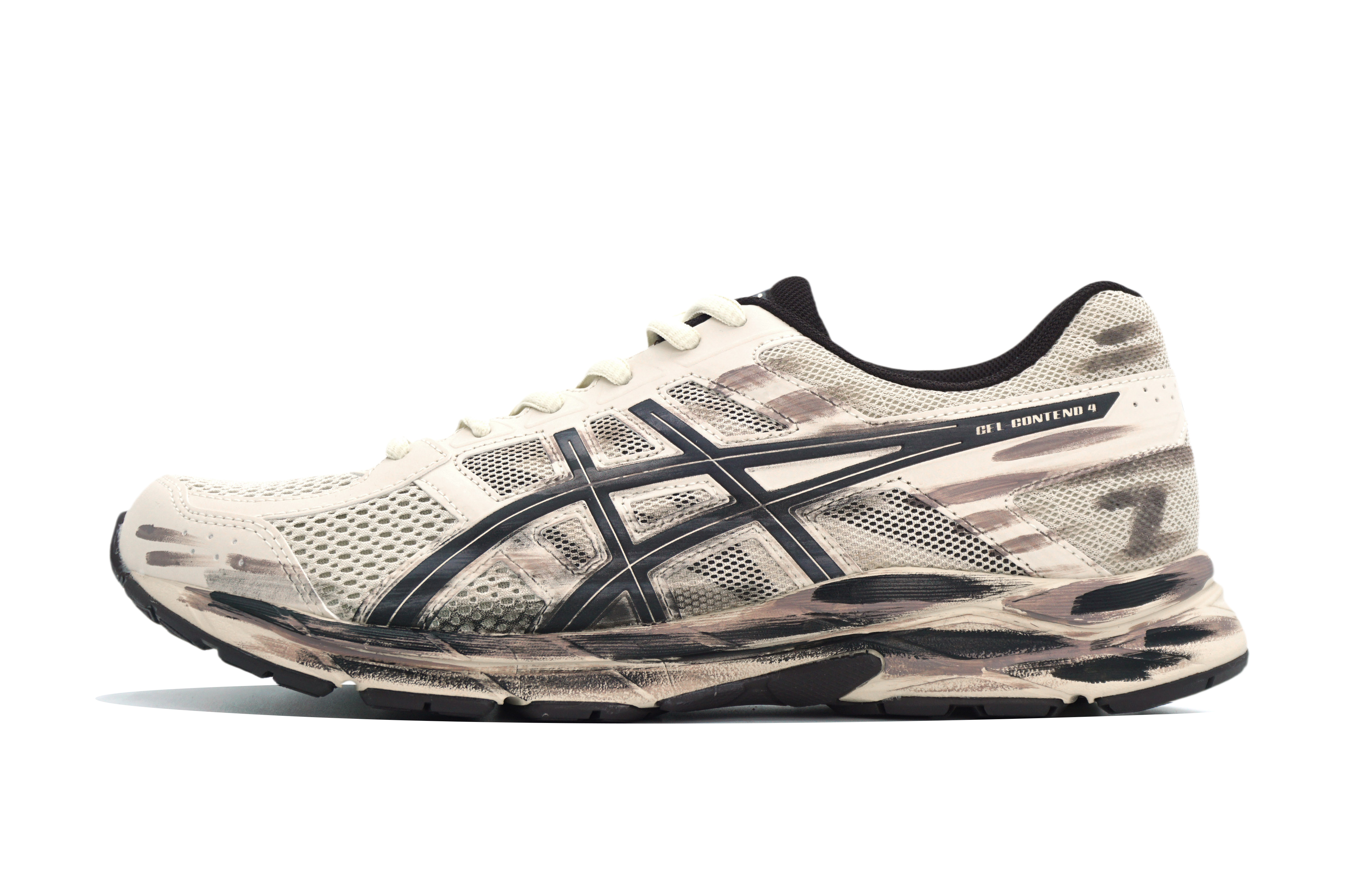 

ASICS Кроссовки Gel Contend 4 с низким верхом, противоскользящие, износостойкие, легкие, бежево-серые, мужские