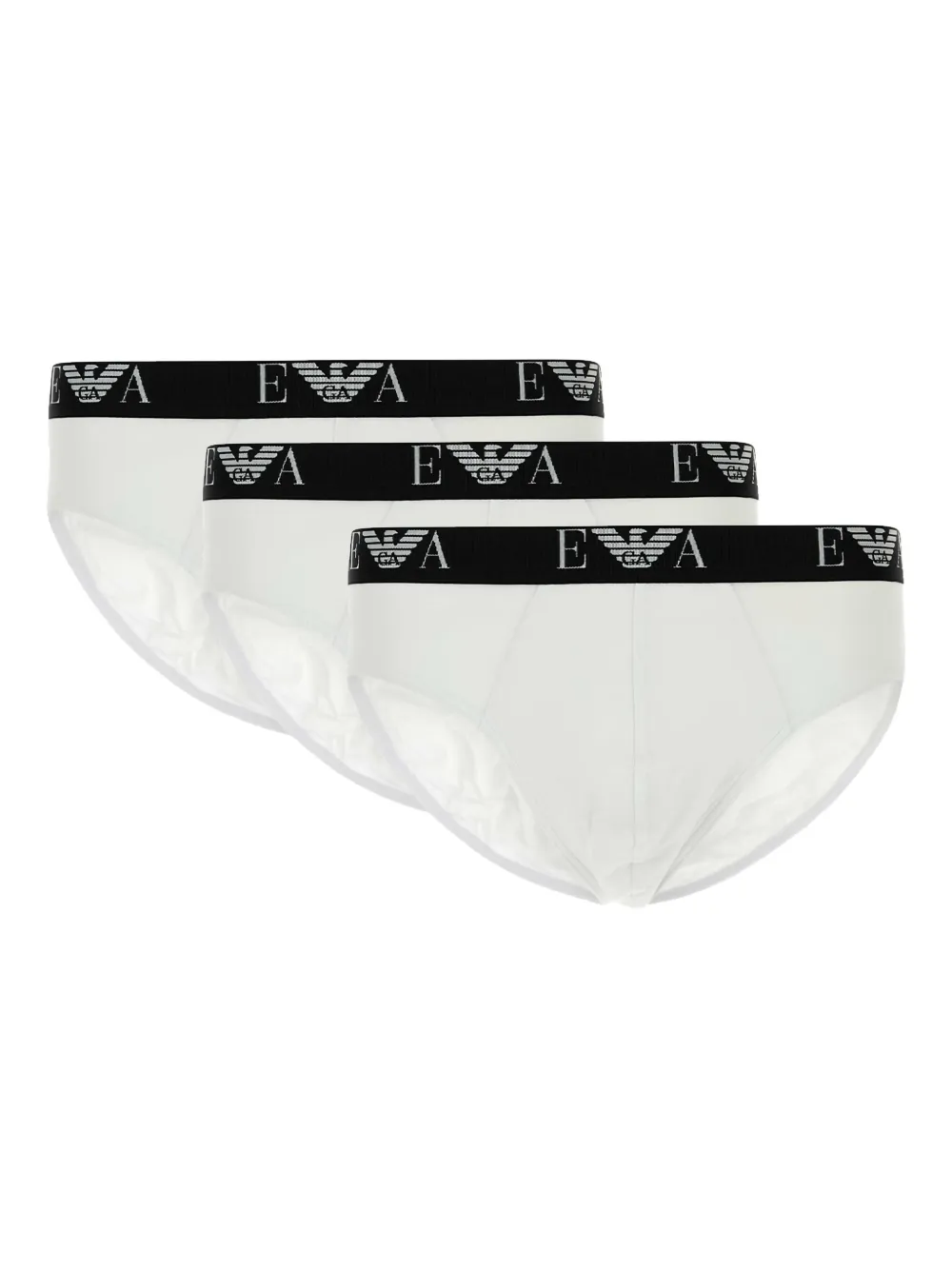 

Трусы с логотипом (набор из трёх штук) Emporio Armani, белый