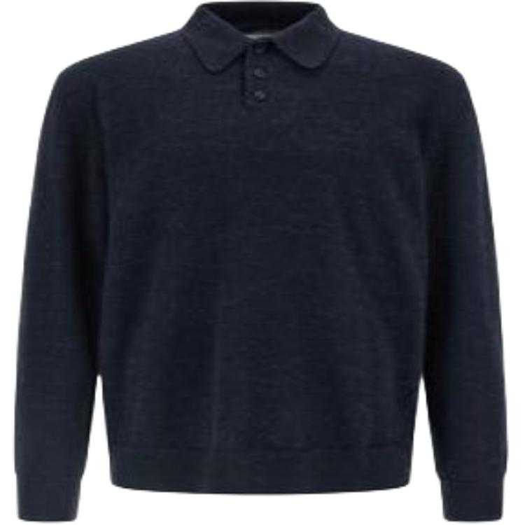 

Поло с налокотниками из шерсти Maison Margiela, синий