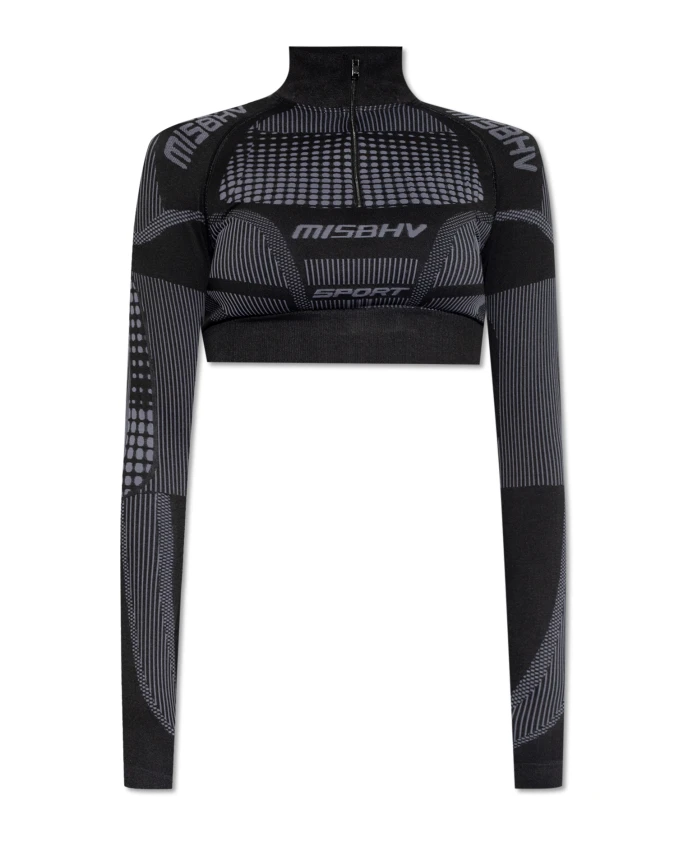 

Топ с логотипом Misbhv, черный