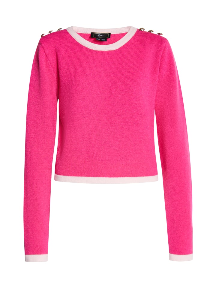 

Женский вязаный свитер розового цвета faina