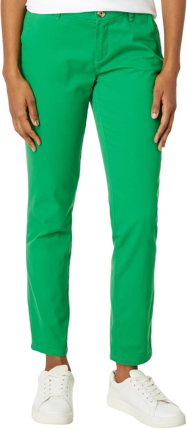 

Женские брюки-чинос Tommy Hilfiger свободного кроя с манжетами Hampton прямого кроя, Fern