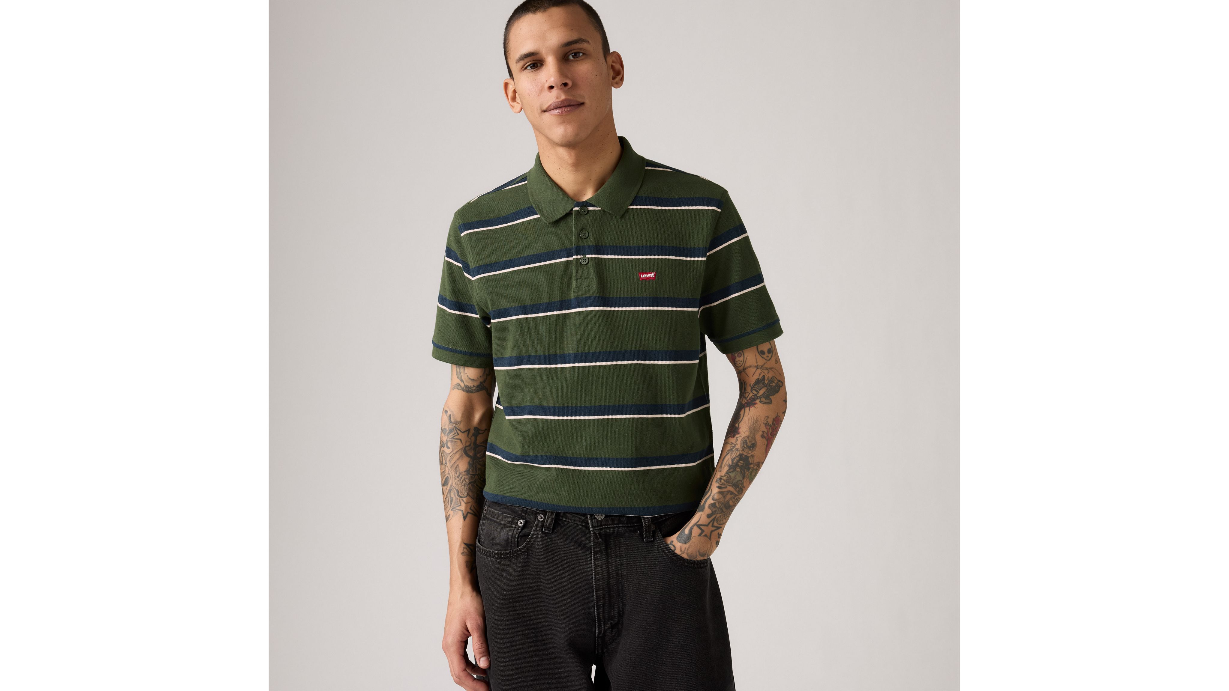 

Рубашка поло Housemark Levi's, Alden Stripe Duffel Bag - Green