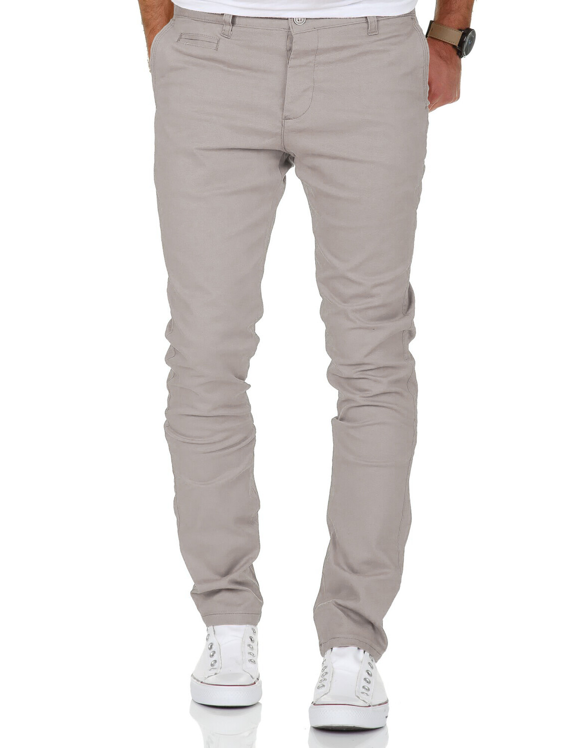 

Брюки чинос Amaci&Sons Slim Fit mit Stretch ATLANTA, светло серый