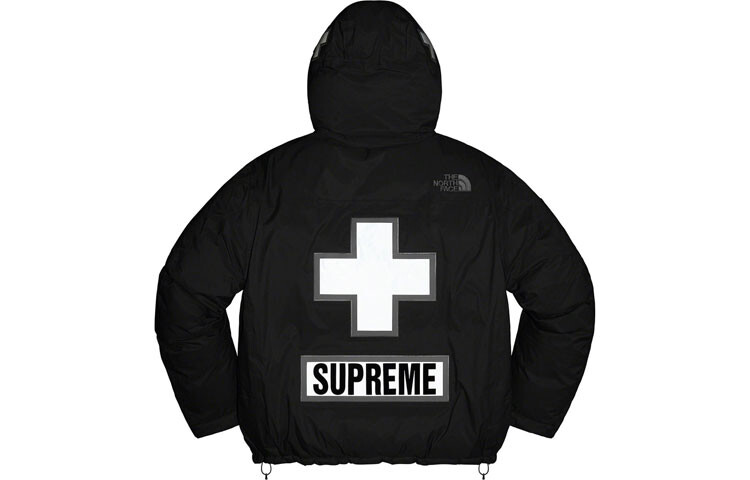 Пуховик Supreme The North Face на молнии, розовый — фото 2