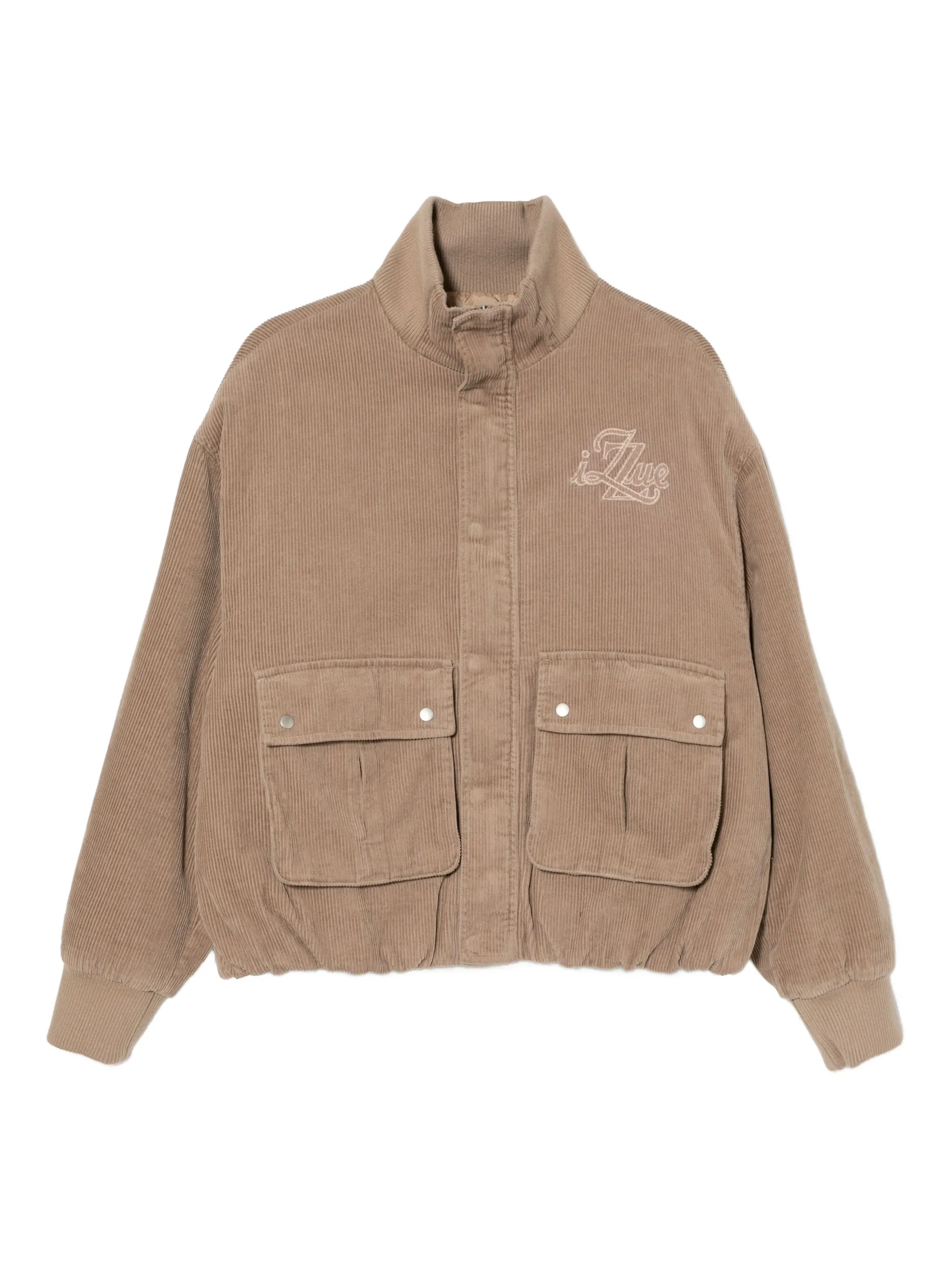 

Куртка с вышитым логотипом Izzue, бежевый