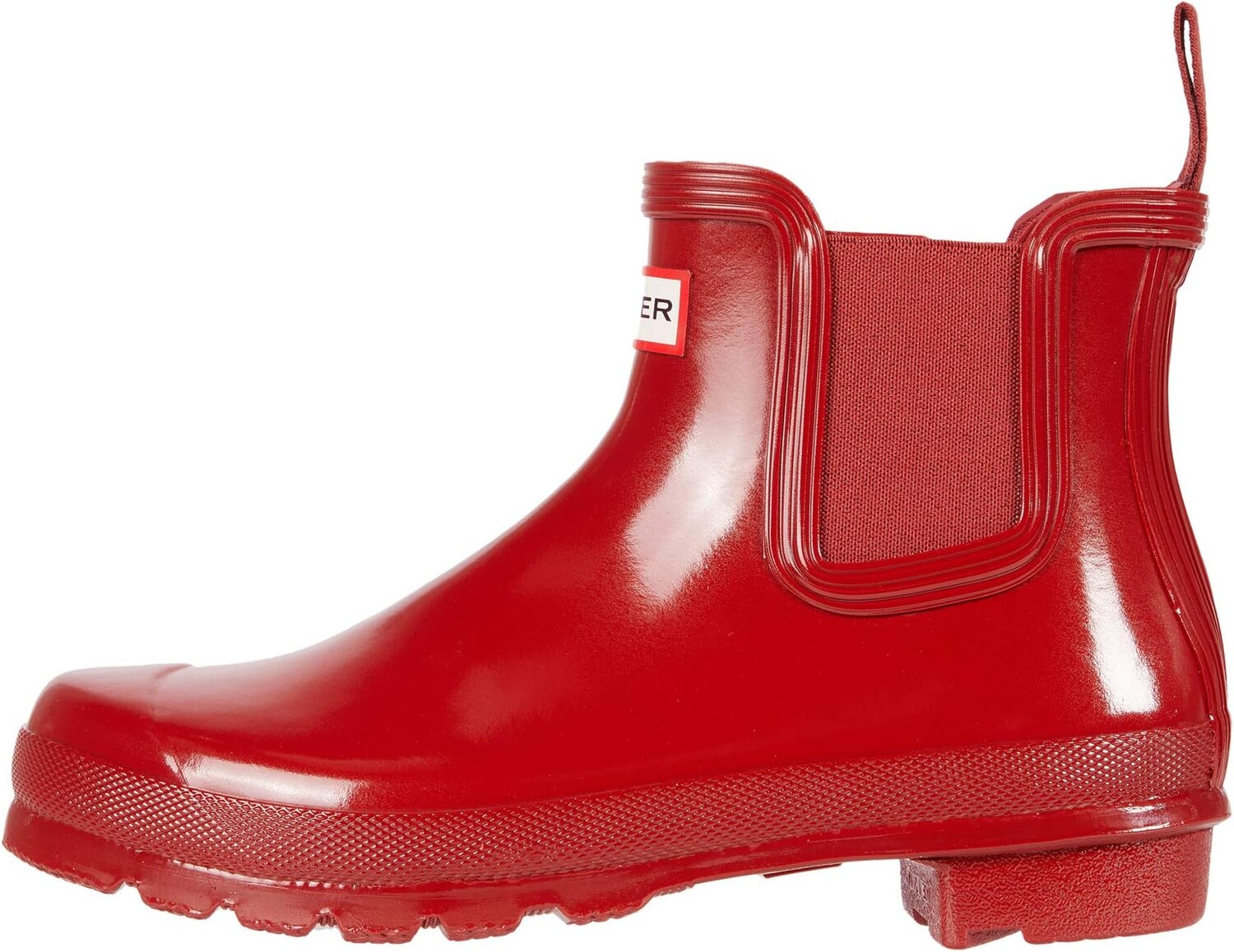 Сапоги резиновые Hunter Original Chelsea Gloss, красный — фото 4