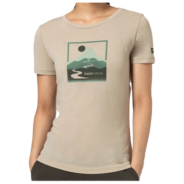 

Рубашка из мериноса Super.Natural Trace Hill Tee, цвет White Pepper/Various