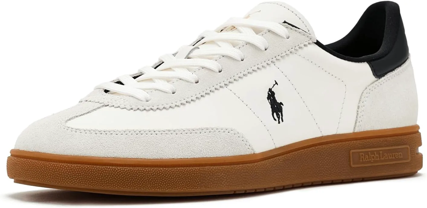 Мужские кроссовки Polo Ralph Lauren Bedford из кожи и замши, белый/черный