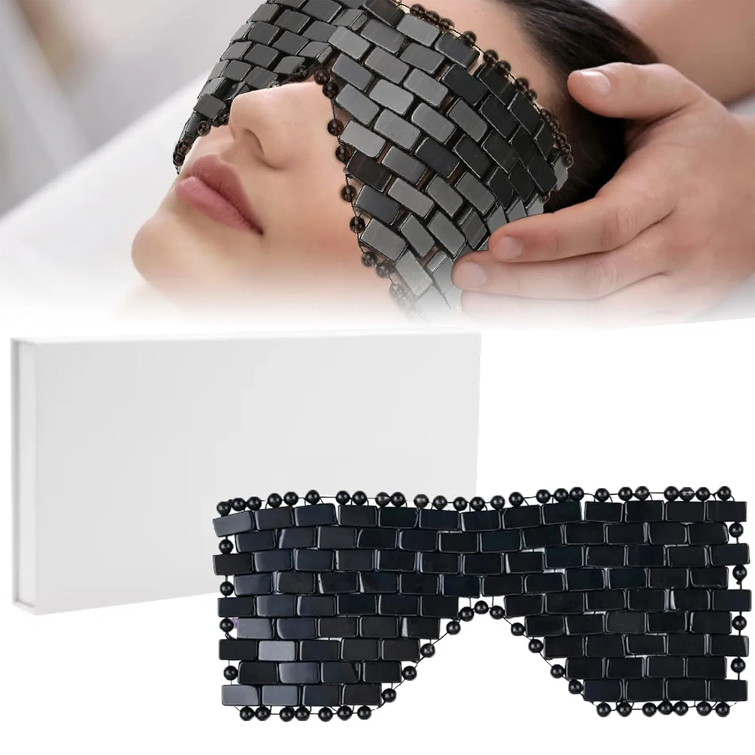 Маска для глаз Brrnoo Jade из черного камня Brrnoo, Black