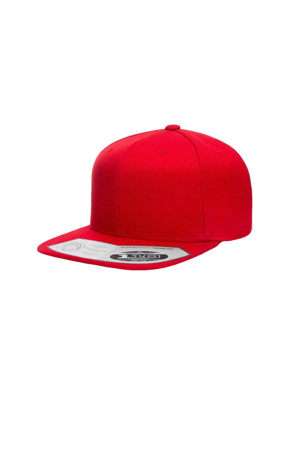 

Кепка Snapback простой формы Flexfit 110 Yupoong, красный