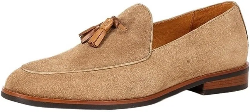 Мокасины замшевые Mens Suede Leather Driving Loafers, бежевый DHFIRUFSHLO