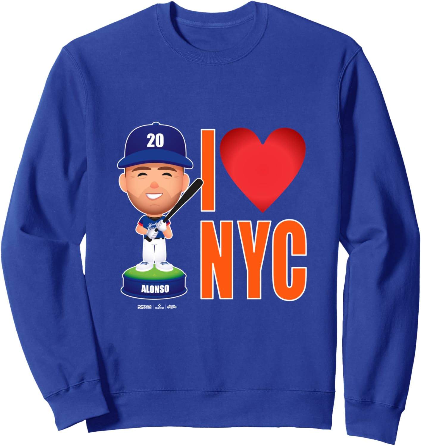 

Толстовка Pete Alonso New York Baseball iHeart NYC MLBPA Ryno Sports, синий