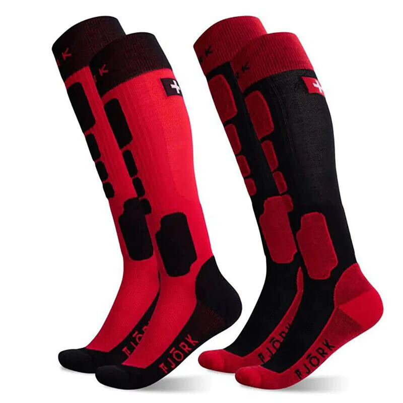 

Походные носки Fjork Merino, цвет red/black