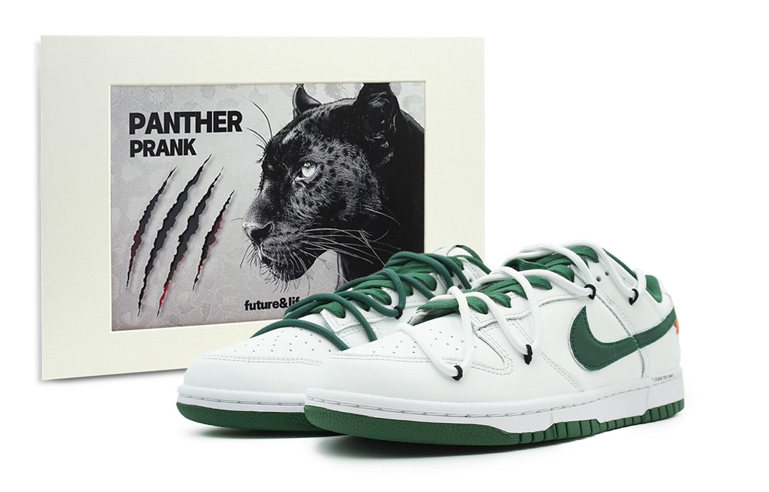 

Кроссовки для скейтбординга Dunk унисекс с низким верхом, зеленый/белый Nike