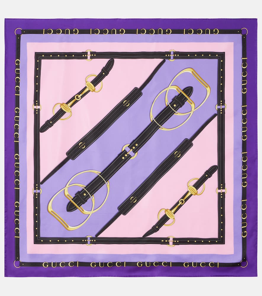 

Шелковый шарф GG Gucci, Dark Purple/L Purple