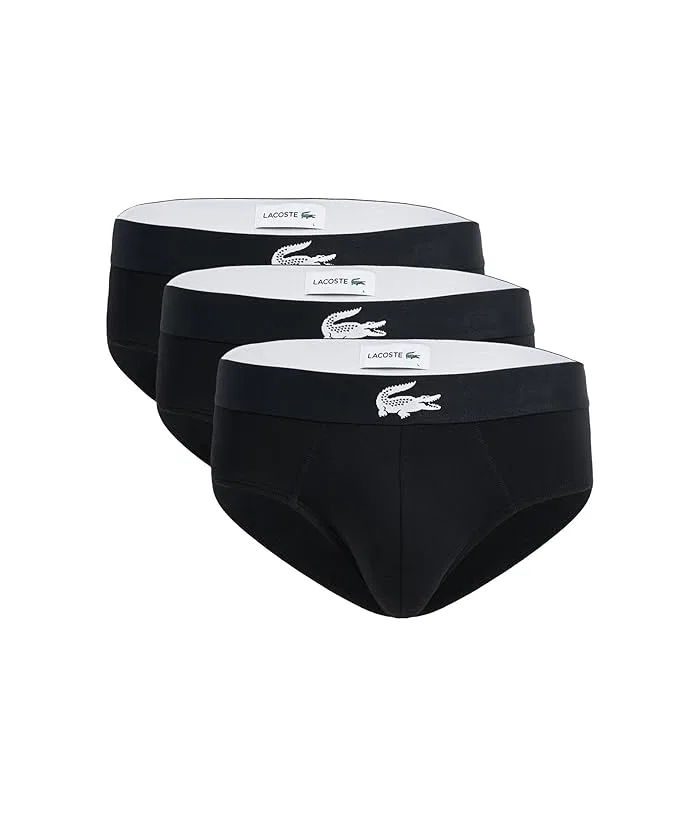 Трусы Lacoste Stretch Jersey Briefs 3-Pack, Black