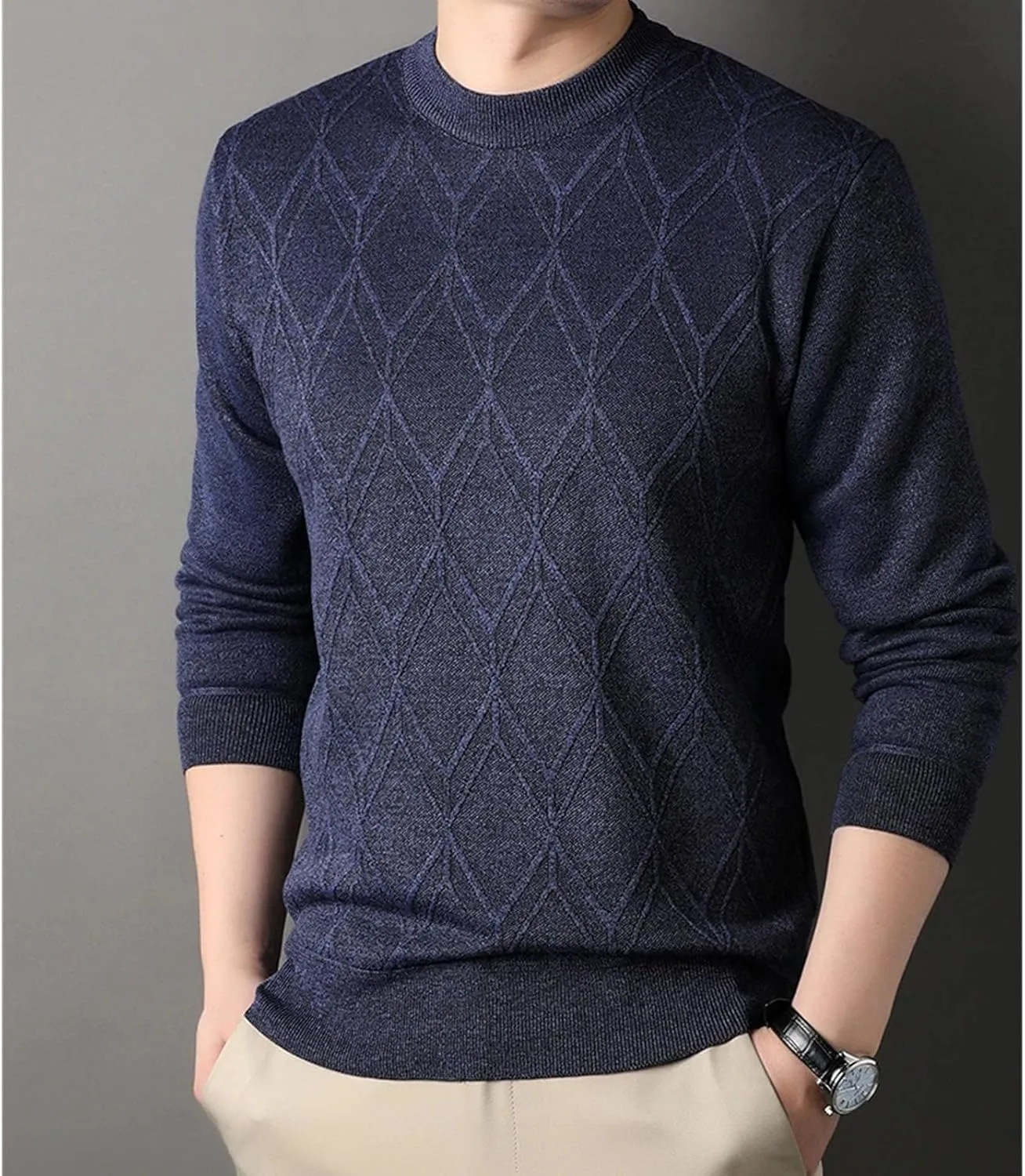 Толстовка мужская Solid Color Comfortable Casual Soft Thickened Added Velvet — фото 4