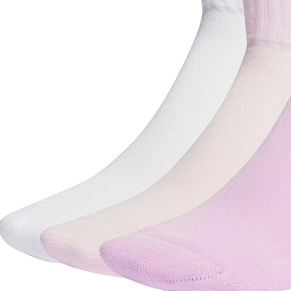 Носки Mid Cut Crew, 3 пары Adidas Originals, 3 Pack (White+Blessing Light Purple+Clear Pink) — фото 2