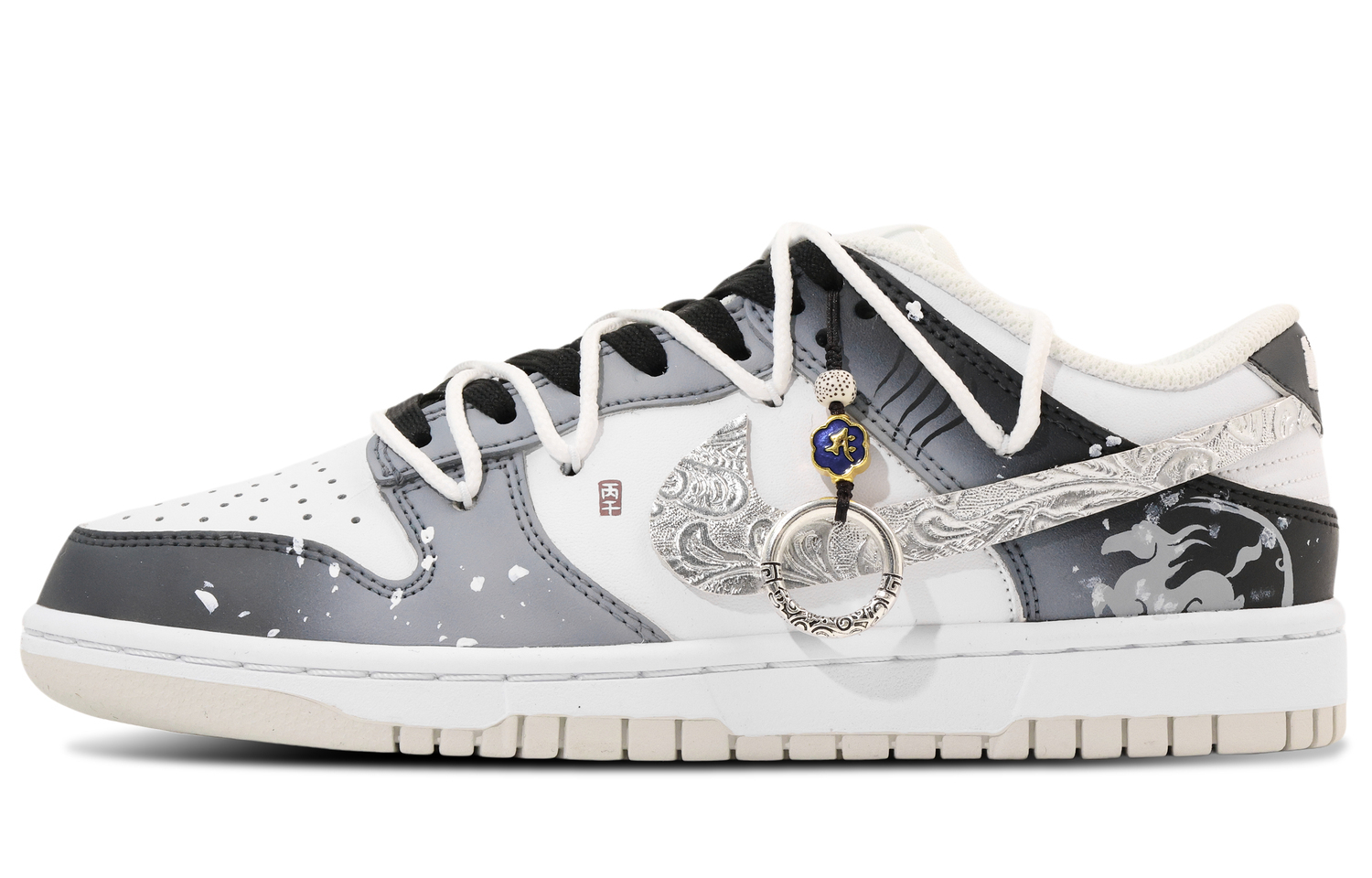 

Nike Dunk SB Relaxed Ink - износостойкие, нескользящие низкие кроссовки для скейтбординга, унисекс, черный с белыми