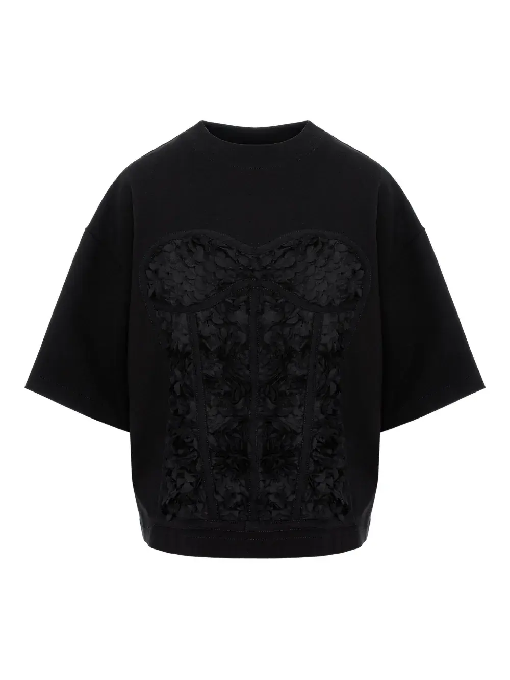 

Корсетный топ с цветочным принтом Hamza, черный