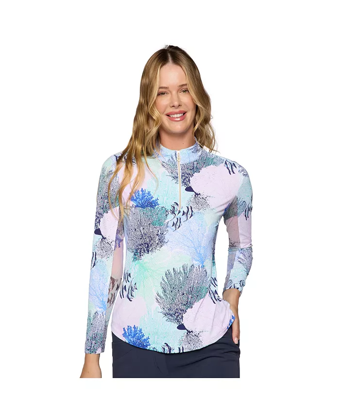 

Топ с длинными рукавами и воротником-стойкой G Lifestyle G Lifestyle Clothing, зеленый
