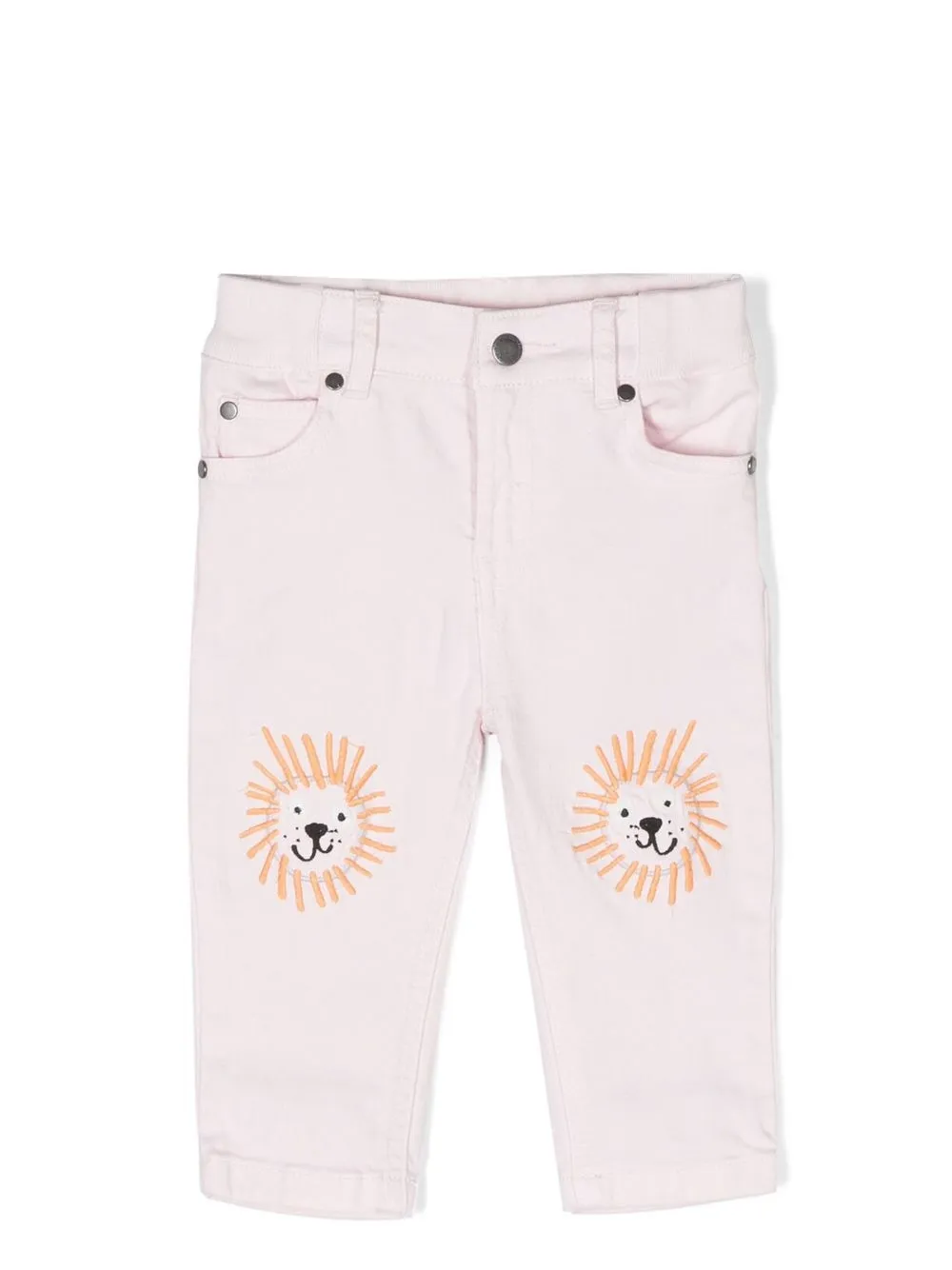 

Прямые джинсы средней посадки Stella McCartney Kids, розовый