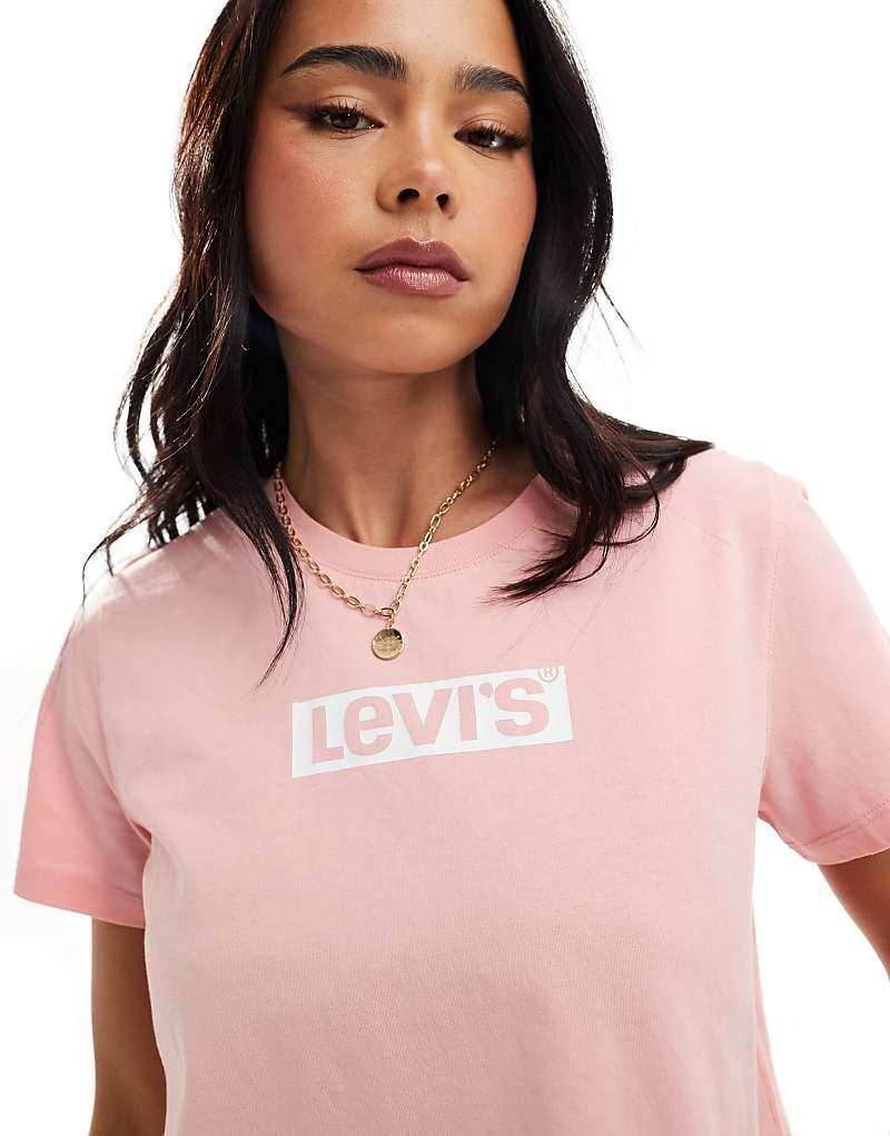 

Розовая укороченная футболка Levi's Jordie