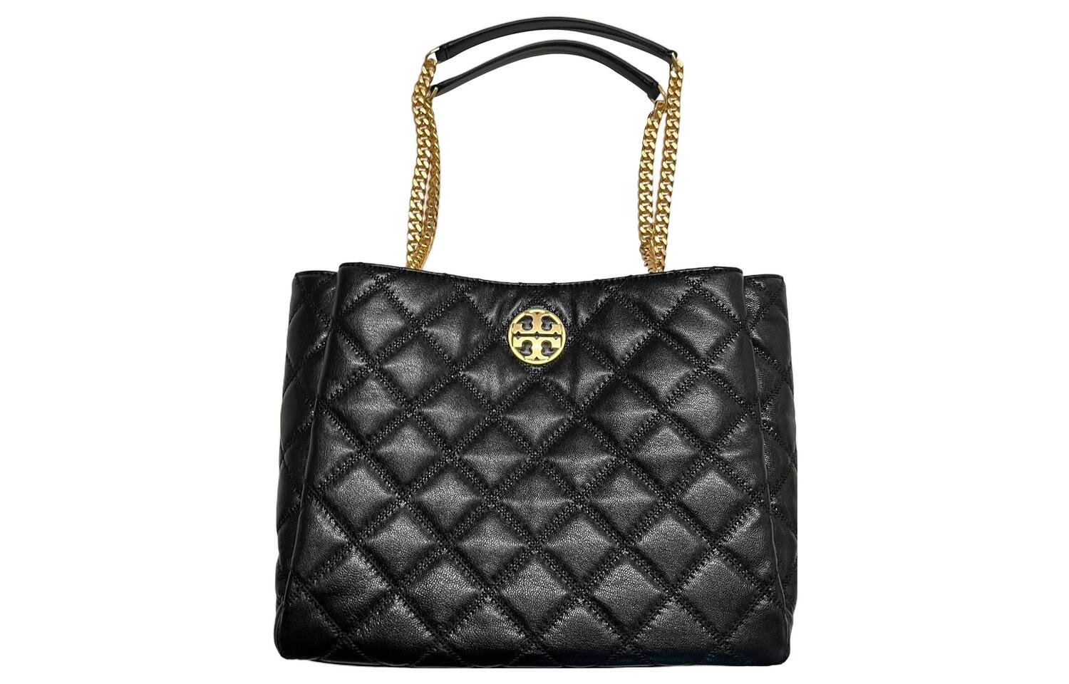 

Сумка кожаная однорукая Willa черная TORY BURCH