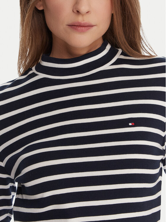 Блузка slim fit WW0WW47307 Tommy Hilfiger, синий — фото 4
