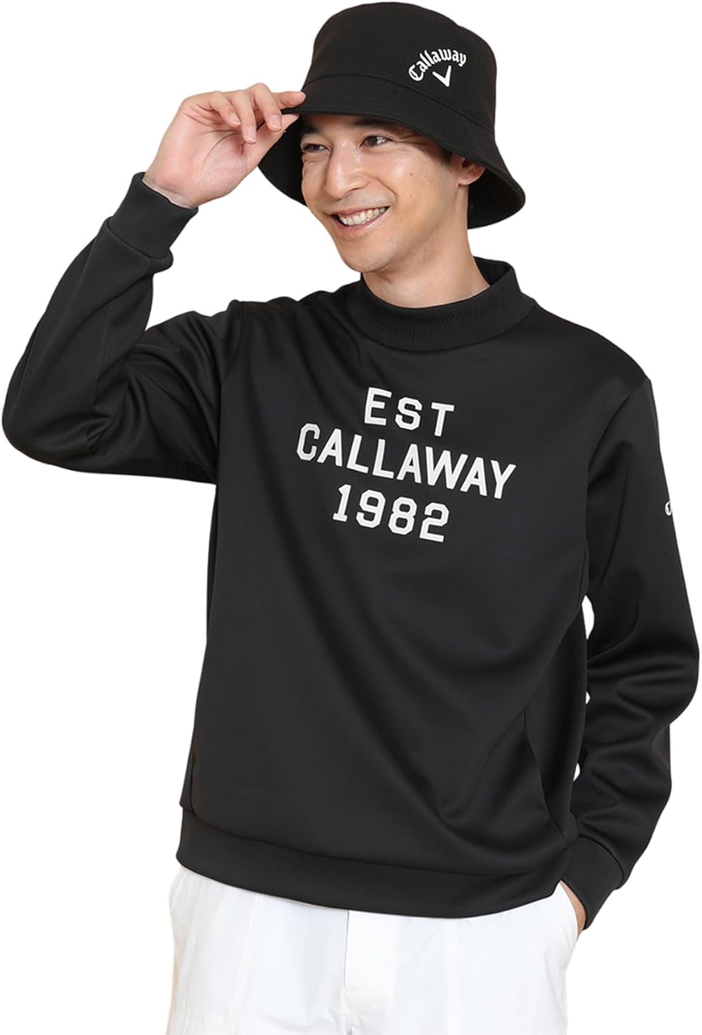 

Мужская толстовка Callaway C24217107 с высоким воротником (Star Stretch: водоотталкивающая, влагопроницаемая, ветрозащитная) / для гольфа, черный