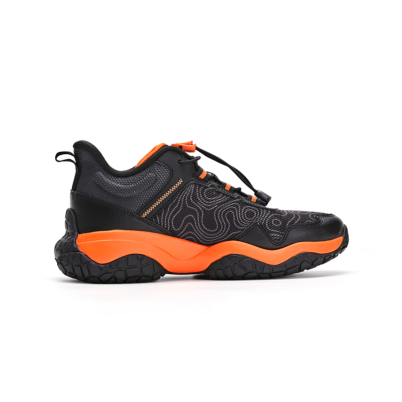 Низкие детские беговые кроссовки Kids' Under Armour, черный/оранжевый — фото 4