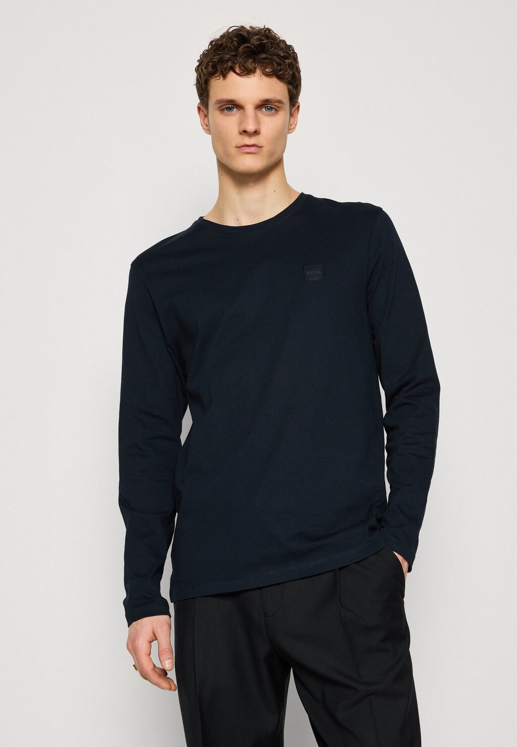 Рубашка с длинными рукавами TACKS BOSS, цвет dark blue — фото 3