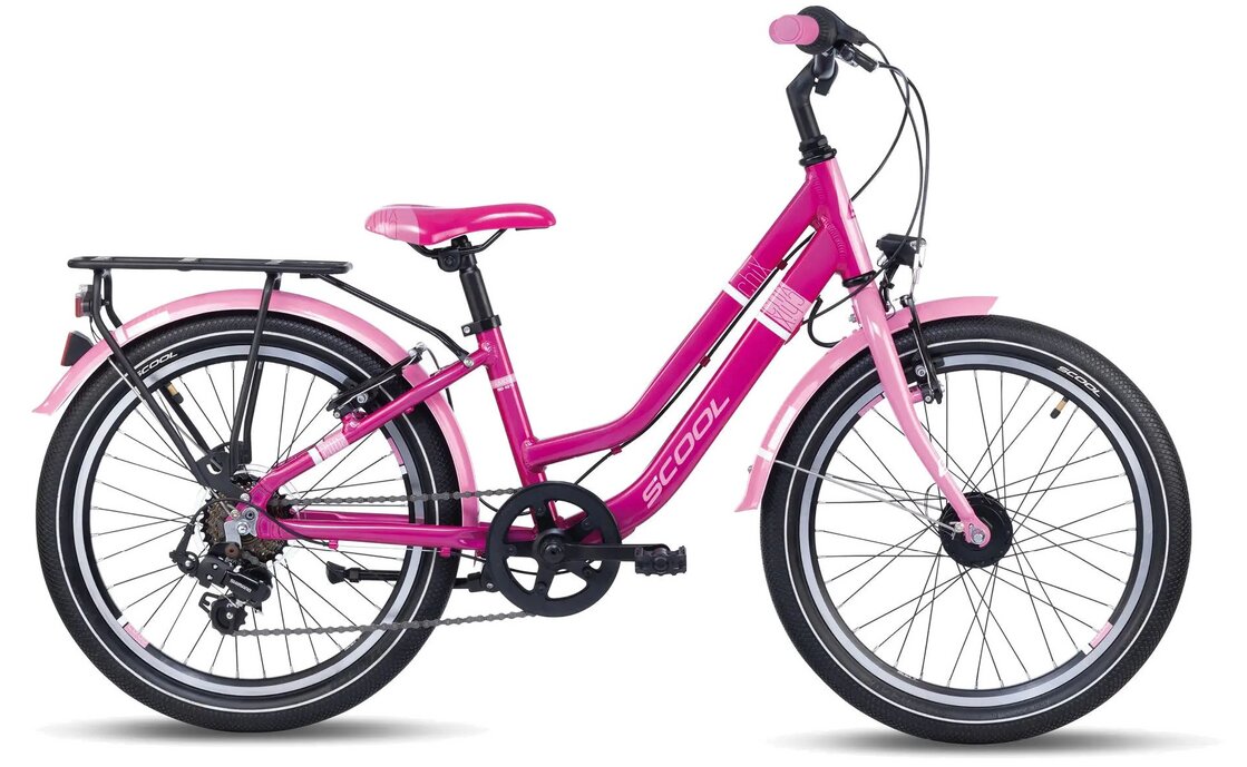 

Детский велосипед S'cool chiX twin 20 3-Gang - 20 дюймов - Tiefeinsteiger - 2025, цвет Pink|Pink/Baby Pink