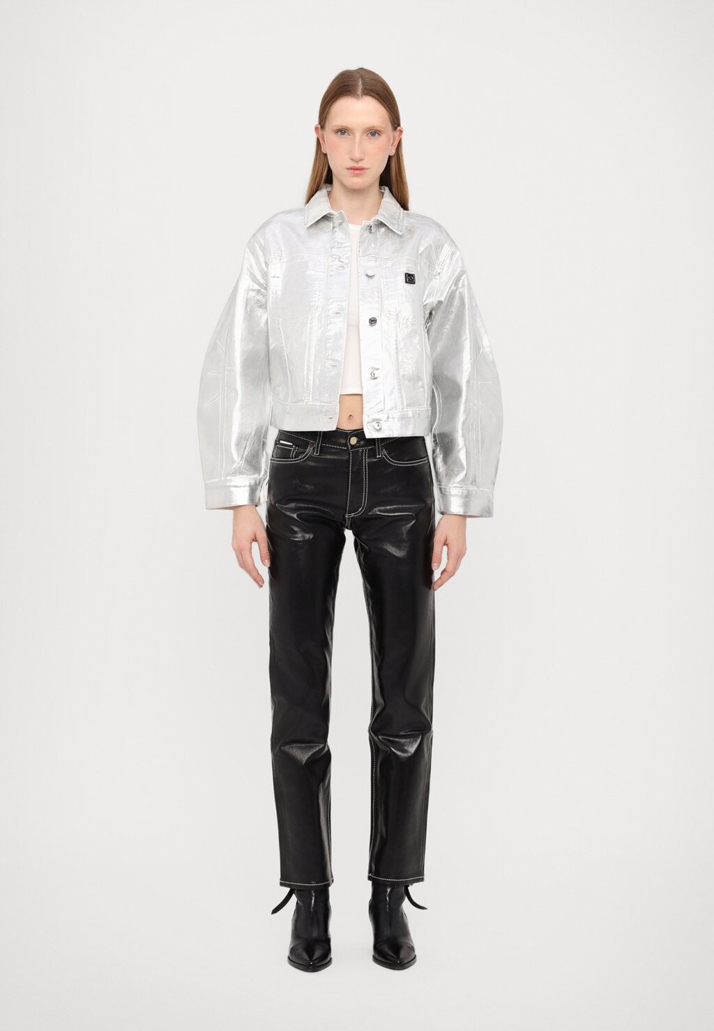 

Джинсовая куртка BLOUSON JACKET Armani Exchange, серебристый