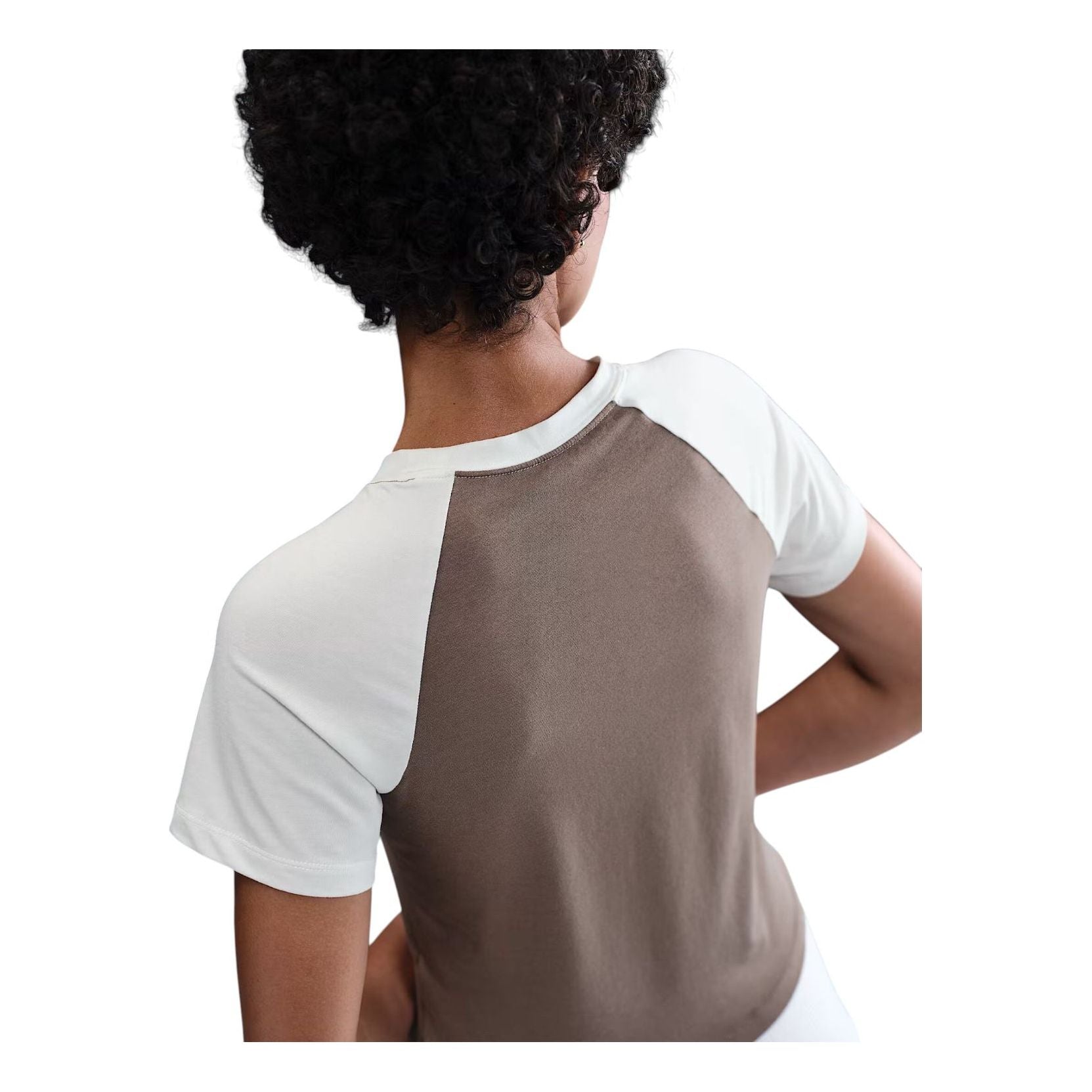 (WMNS) Футболка Nike Sportswear Chill Knit Slim Graphic T-Shirt 'Mink Brown' — фото 2