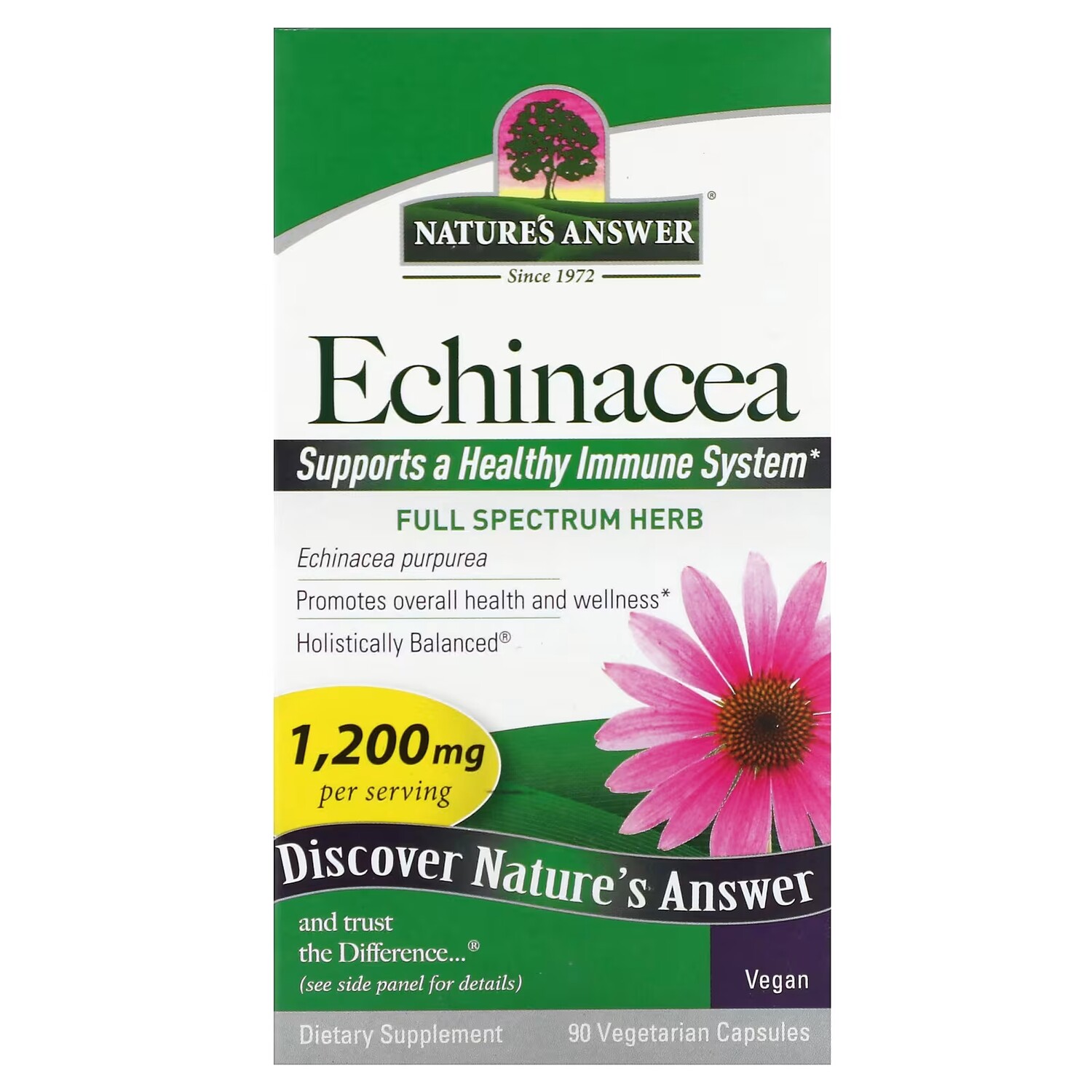 

Эхинацея Nature's Answer 1200 мг, 90 капсул