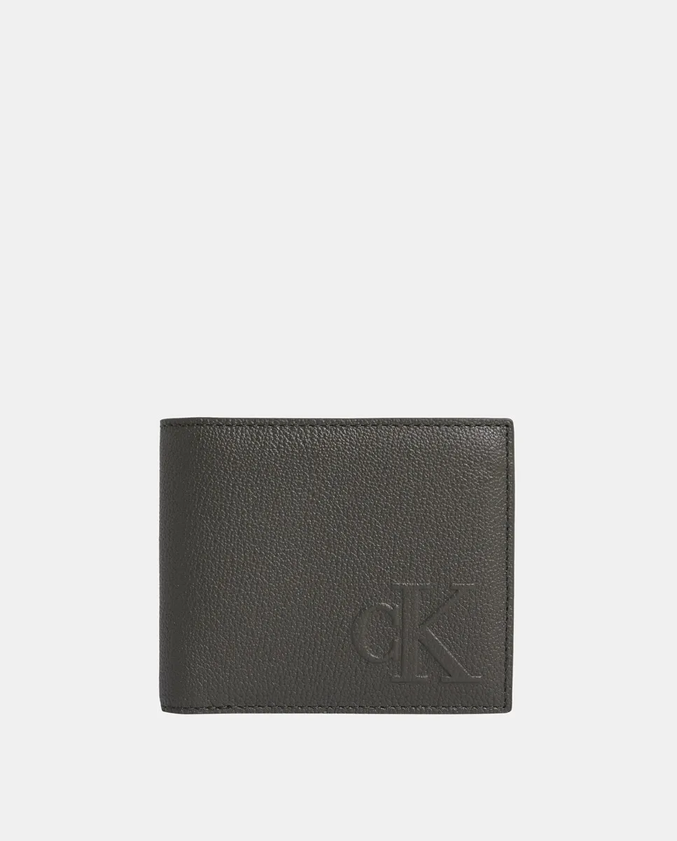 

Мужской кошелек с тисненым логотипом Calvin Klein, серый