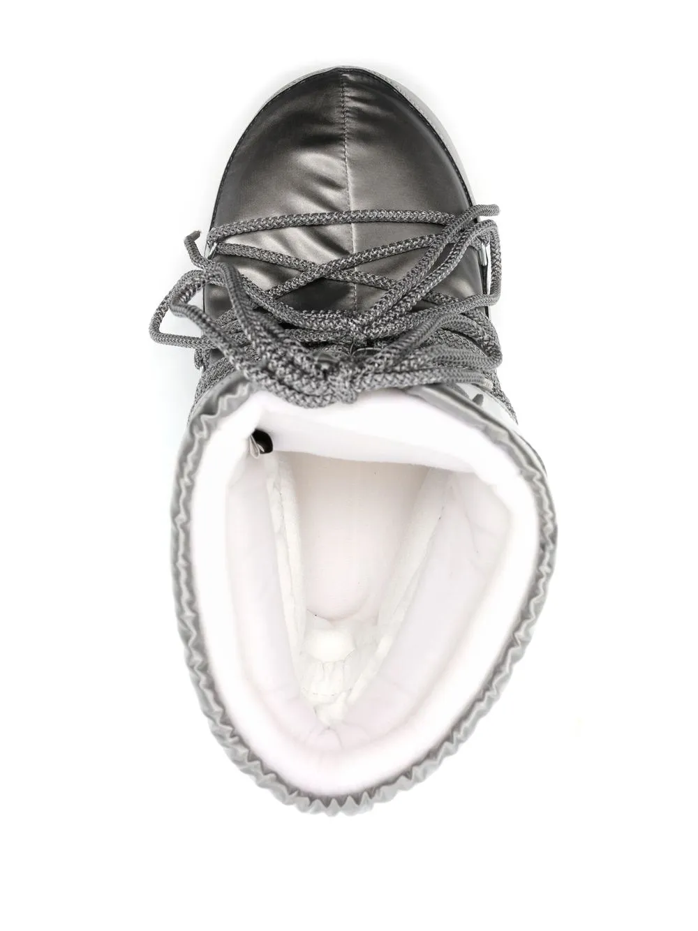 Сапоги женские Moon Boot Icon короткие на шнуровке, серебряный — фото 4