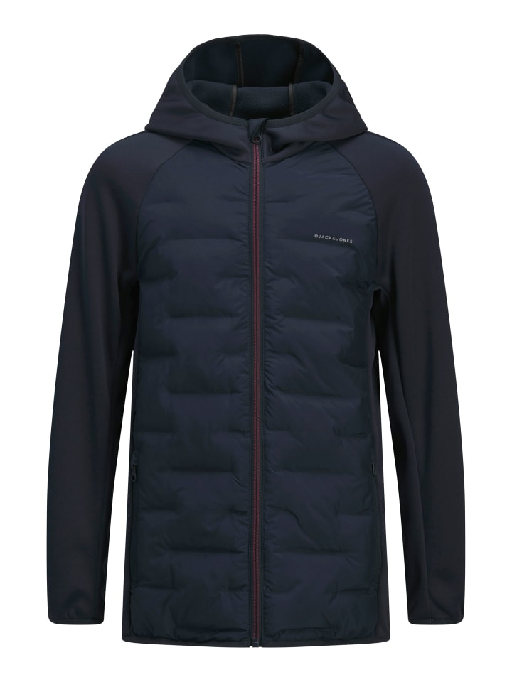 

JACK & JONES Junior Куртка JJEPERFECT HYBRID JACKET JNR, переходная модель, темно-синий блейзер